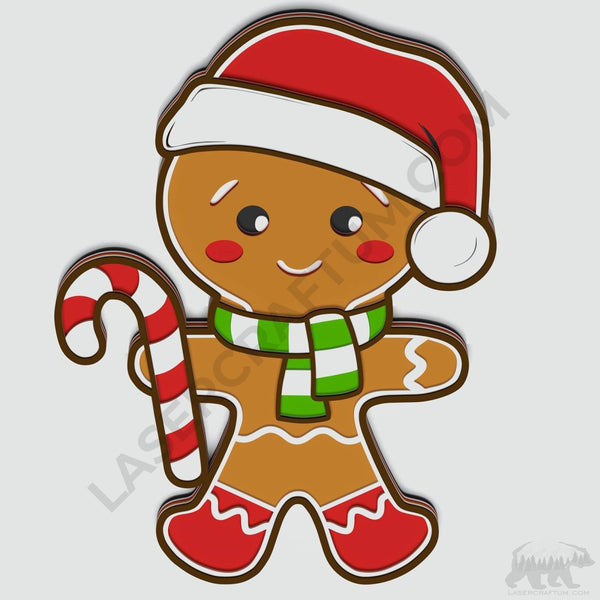 Gingerbread Man Layered Design for cutting