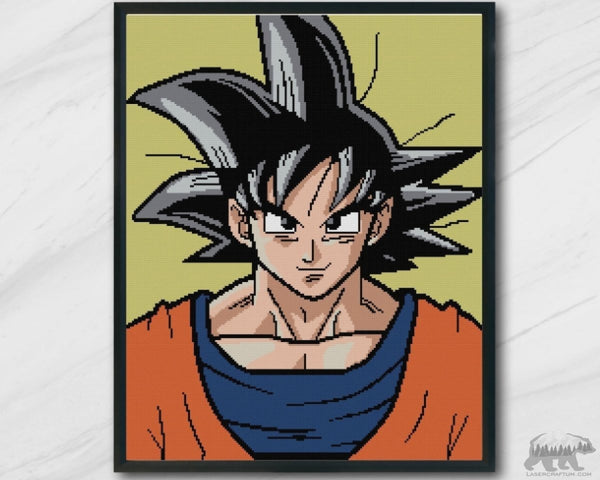 Goku Cross Stitch PDF Pattern - LaserCraftum