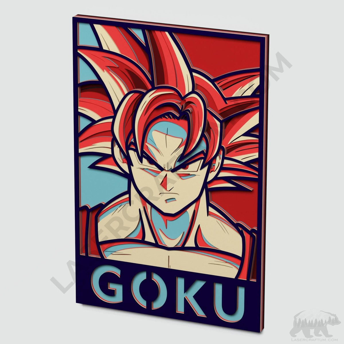 Goku Layered Design for cutting LaserCraftum