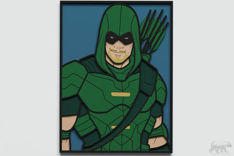 Green Arrow. Free Layered Design for cutting