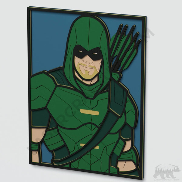 Green Arrow. Free Layered Design for cutting