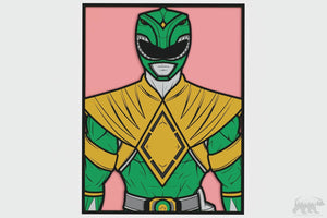 Green Power Ranger Layered Design for cutting
