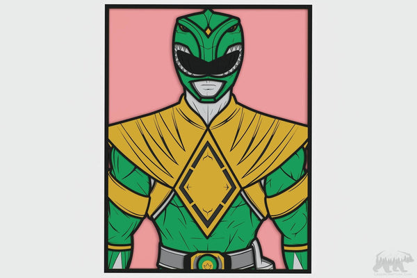 Green Power Ranger Layered Design for cutting