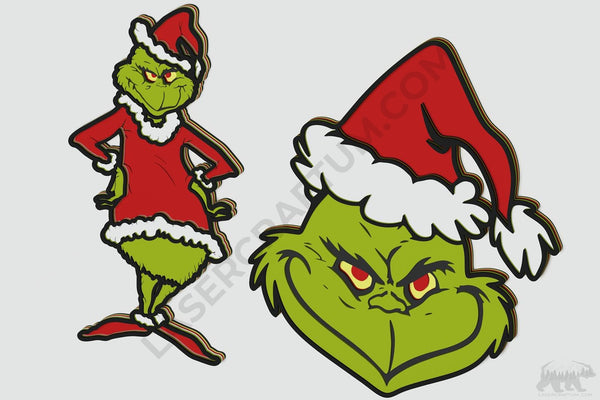 Grinch Layered Design for cutting