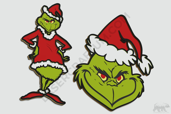 Grinch Layered Design for cutting