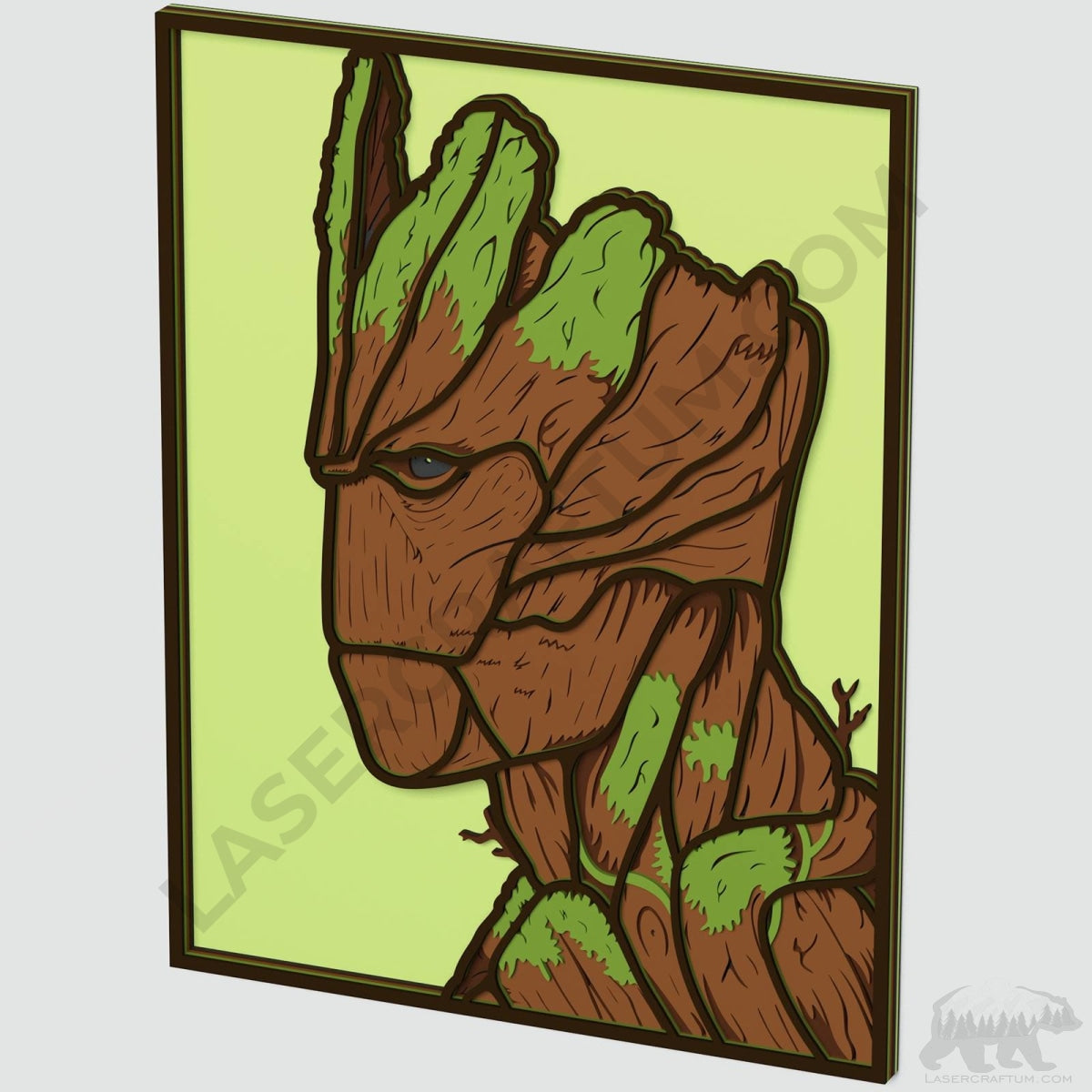 Groot Layered Design for cutting - LaserCraftum