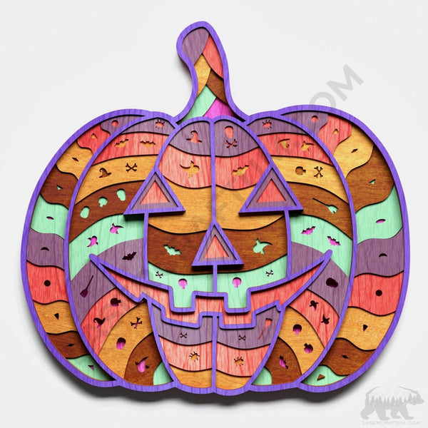 Halloween Pumpkin Layered Design for cutting