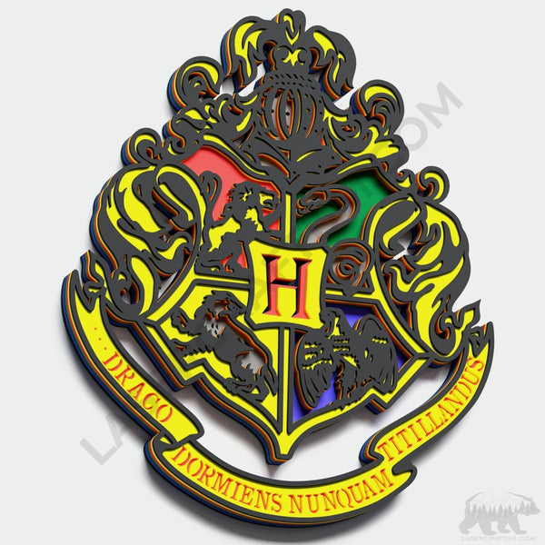 Hogwarts Crest Layered Design for cutting
