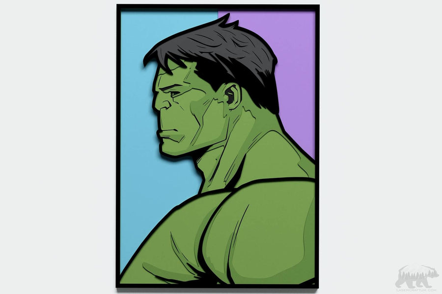 Hulk Layered Design for cutting - LaserCraftum