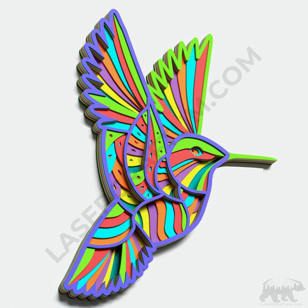 Hummingbird Layered Design for cutting