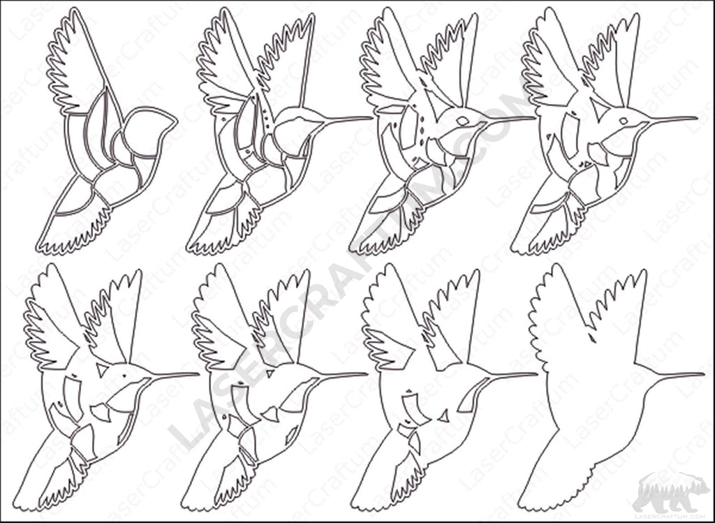 Hummingbird Inlay Templates Hummingbird Patterns To Cut Designs Template Animal For Laser Cutting