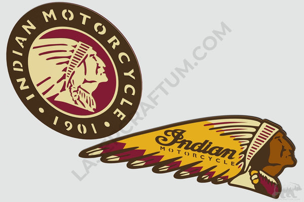 Indian Motorcycle Logo Layered Design for cutting