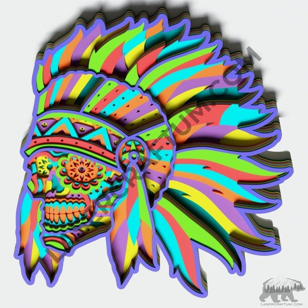 Indian Sugar Skull Layered Design For Cutting LaserCraftum indian-sugar-skull-layered-design-for-cutting-lasercraftum