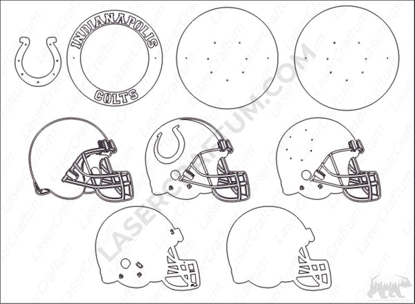 Indianapolis Colts Layered Design for cutting