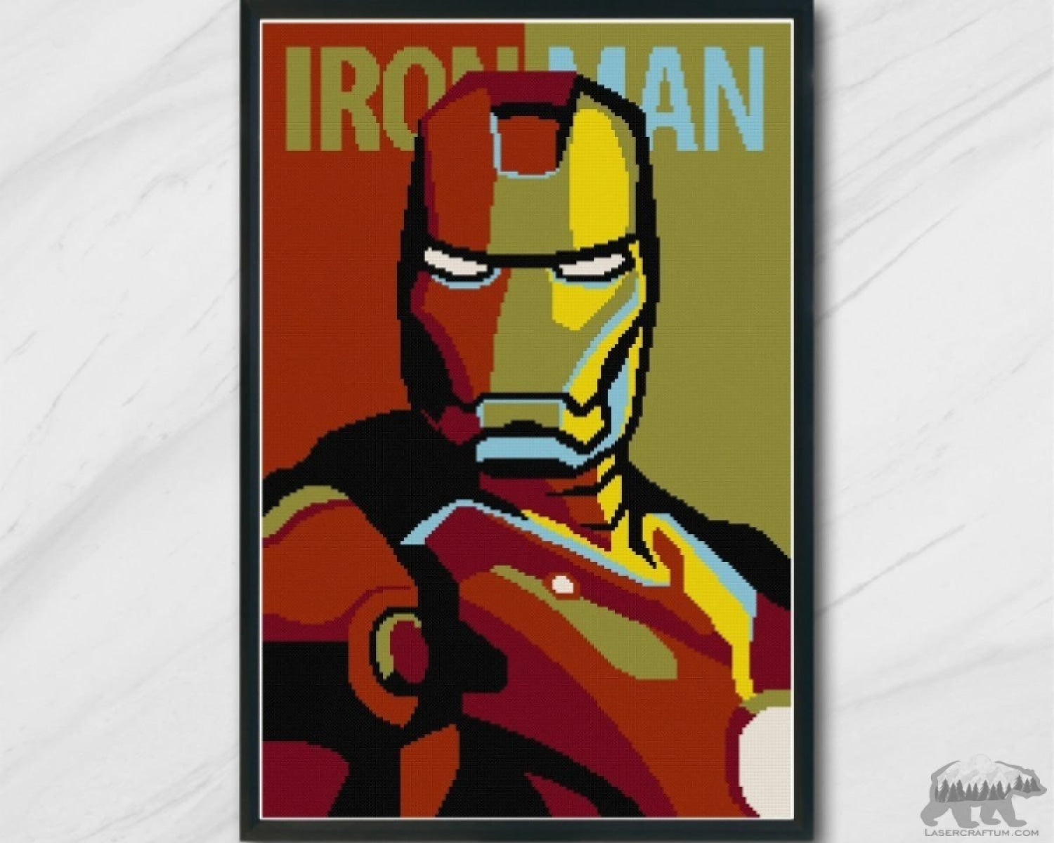 Iron Man Cross Stitch PDF Pattern - LaserCraftum