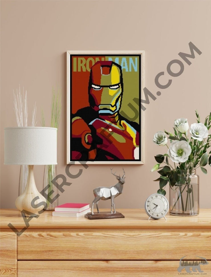 Iron Man Cross Stitch PDF Pattern - LaserCraftum