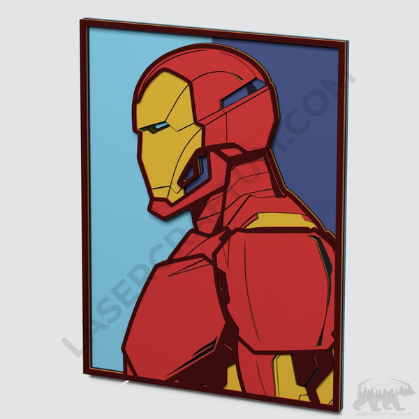 Iron Man Profile Layered Design for cutting