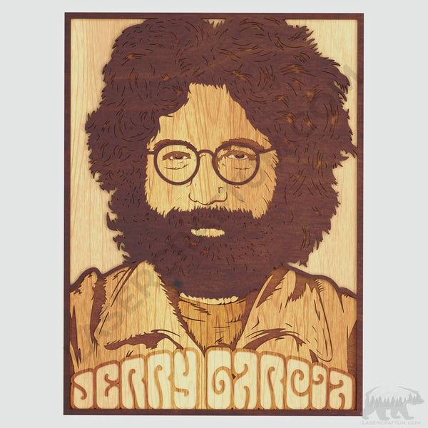 Jerry Garcia Layered Design for cutting