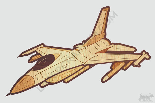 Jet Fighter Layered Design for cutting