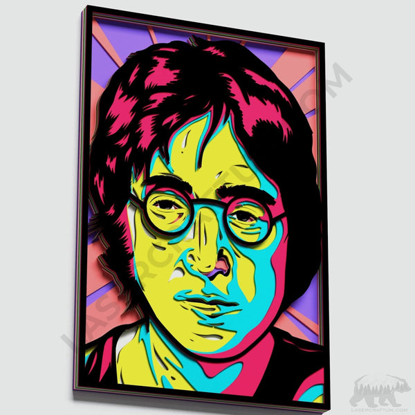 John Lennon Layered Design for cutting