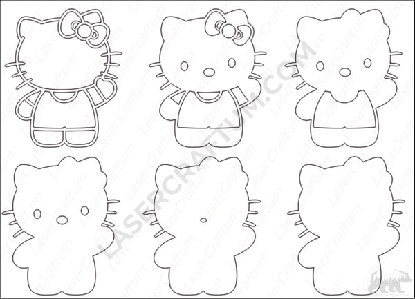 Kitty Layered Design for cutting