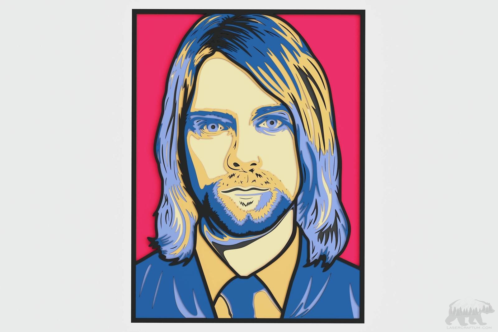 Kurt Cobain Layered Design for cutting