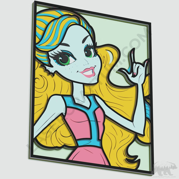 Lagoona (Monster High) Layered Design for cutting
