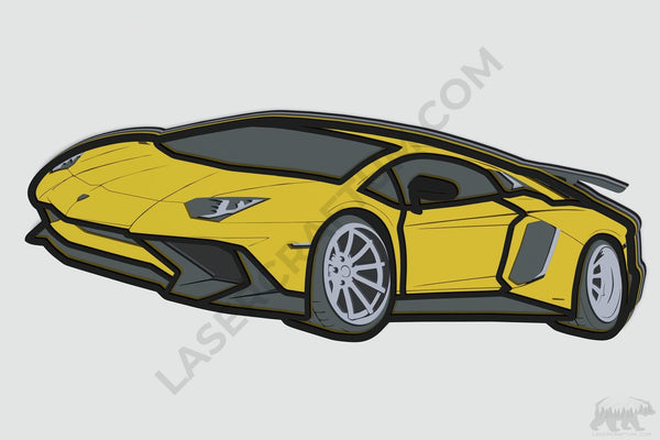 Lamborghini Layered Design for cutting