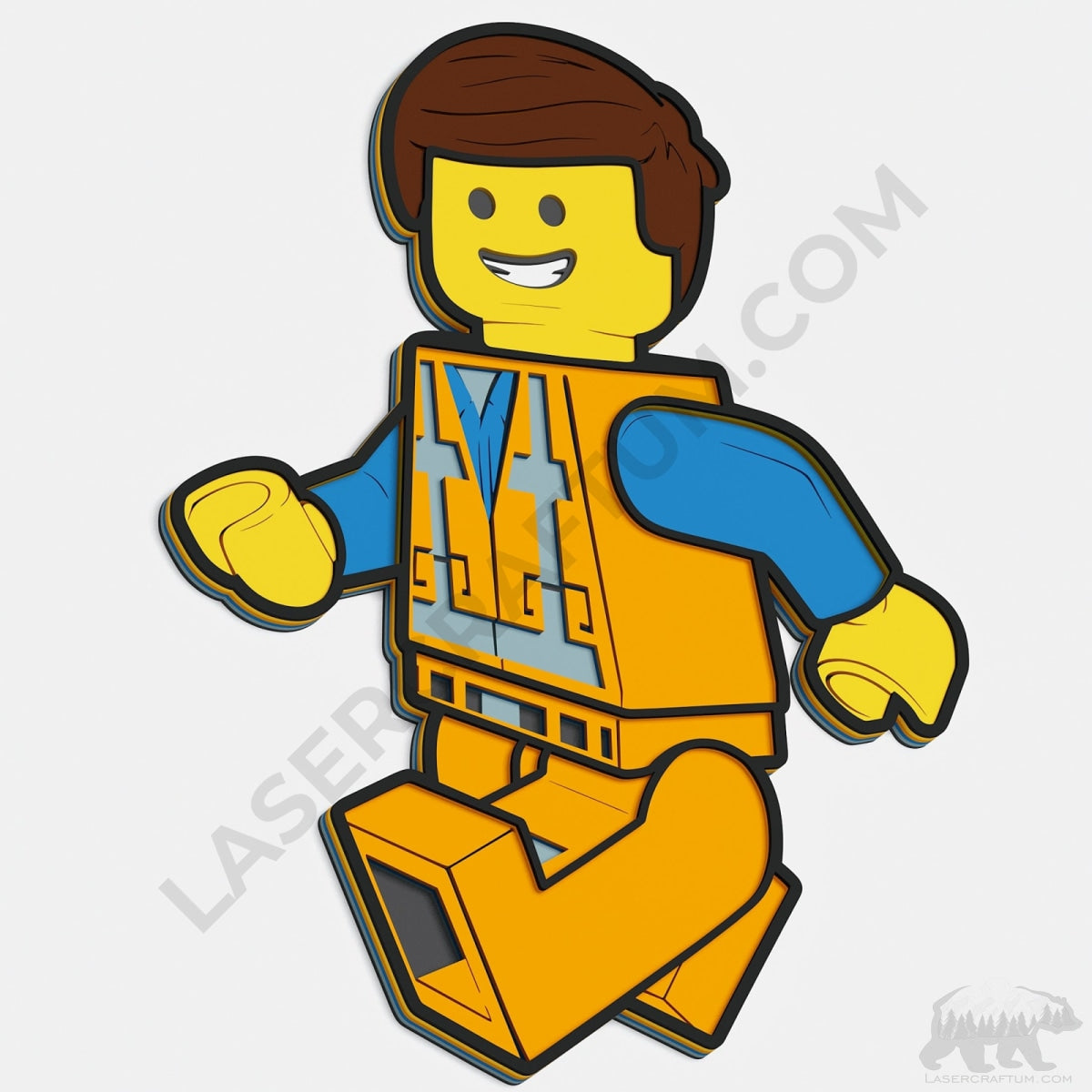 Lego Movie Lego Boy Lego Guy Layered Design For Cutting LaserCraftum