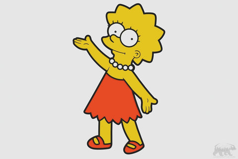 Lisa Simpson Layered Design for cutting