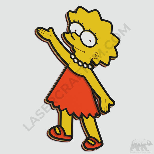 Lisa Simpson Layered Design for cutting