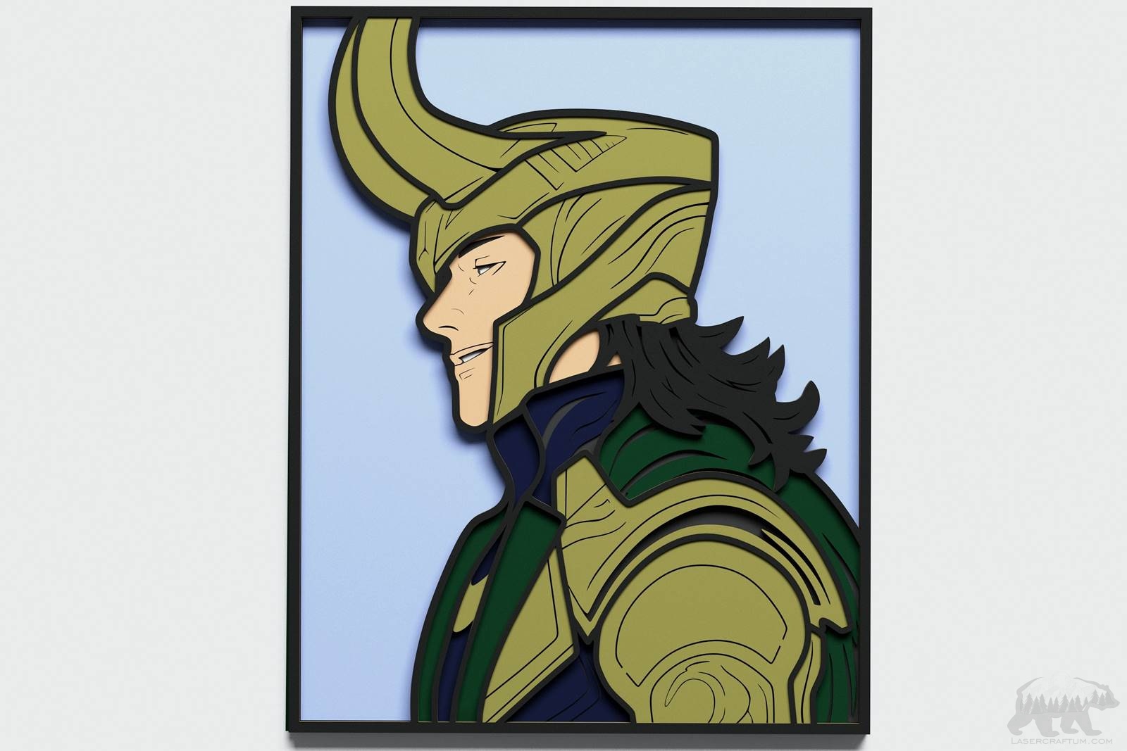 Loki Layout Loki Layered Design for cutting - LaserCraftum
