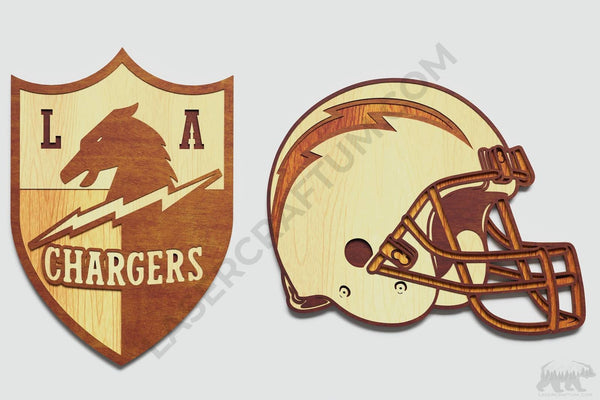 Los Angeles Chargers Layered Design for cutting