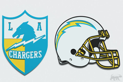 Los Angeles Chargers Layered Design for cutting
