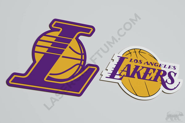 Los Angeles Lakers Layered Design for cutting