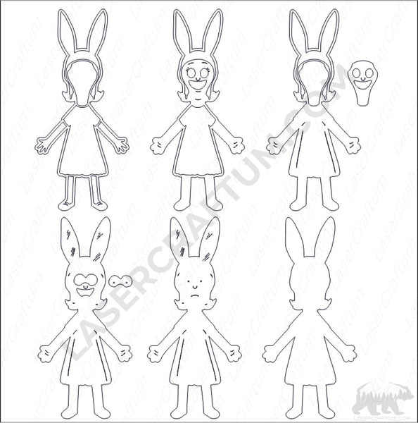 Louise Belcher Layered Design for cutting