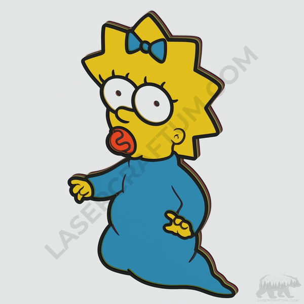 Maggie Simpson Layered Design for cutting