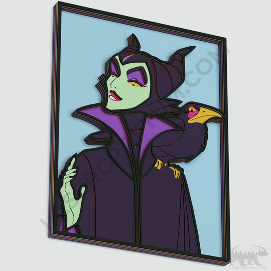 Maleficent Layered Design for cutting - LaserCraftum