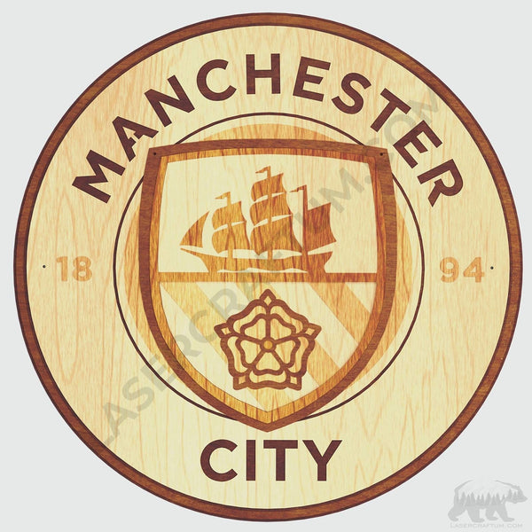 Manchester City Logo Layered Design for cutting