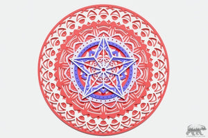 Mandala #8 Multilayer Design for cutting - LaserCraftum