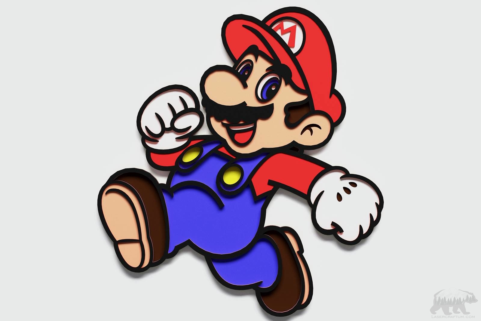 Mario Layered Design for cutting - LaserCraftum
