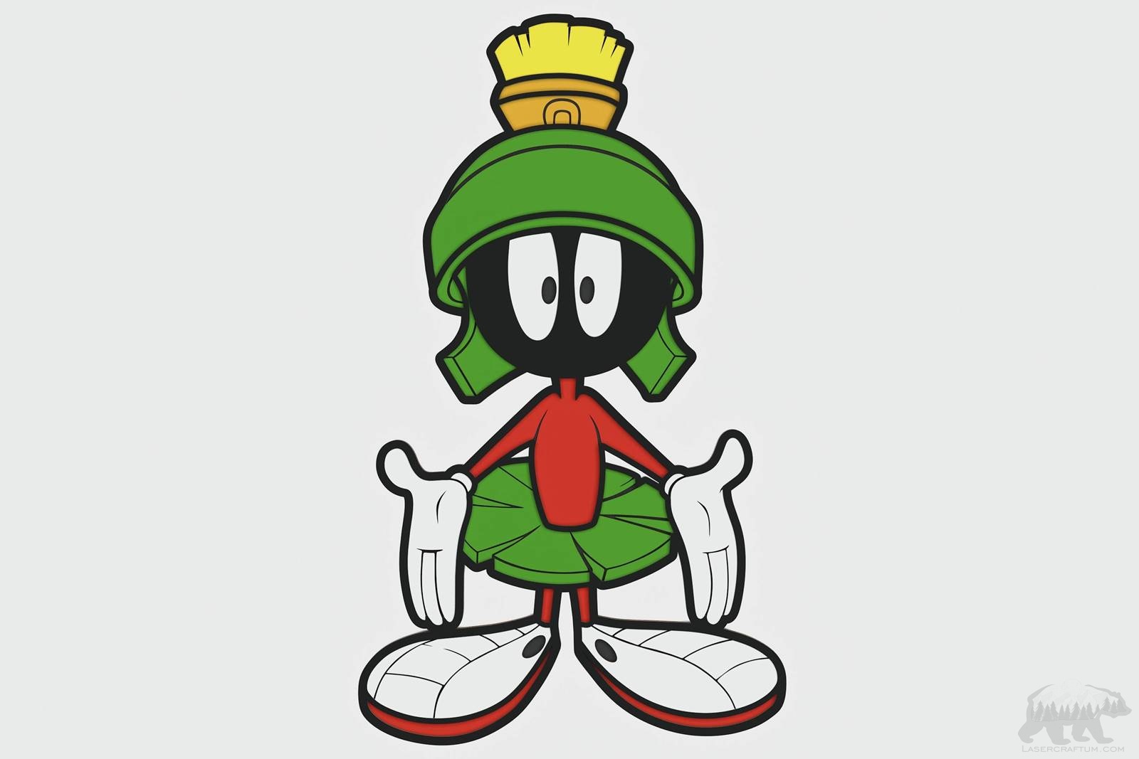 Marvin the Martian Layered Design for cutting