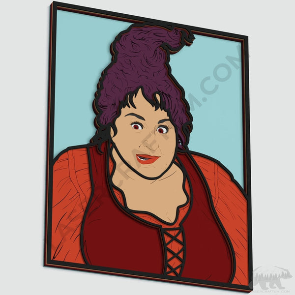 Mary Sanderson (Hocus Pocus) Layered Design for cutting