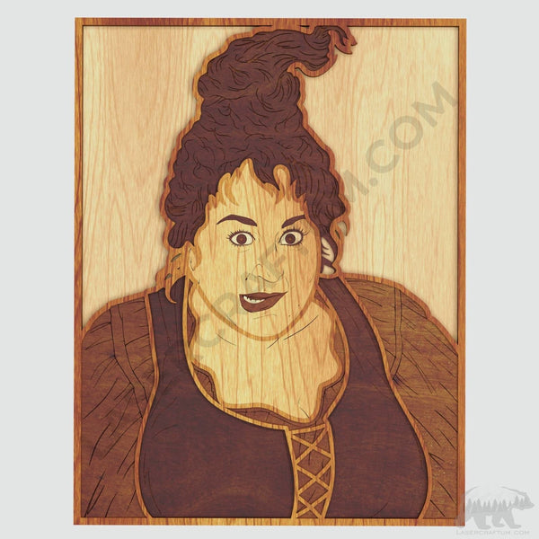 Mary Sanderson (Hocus Pocus) Layered Design for cutting