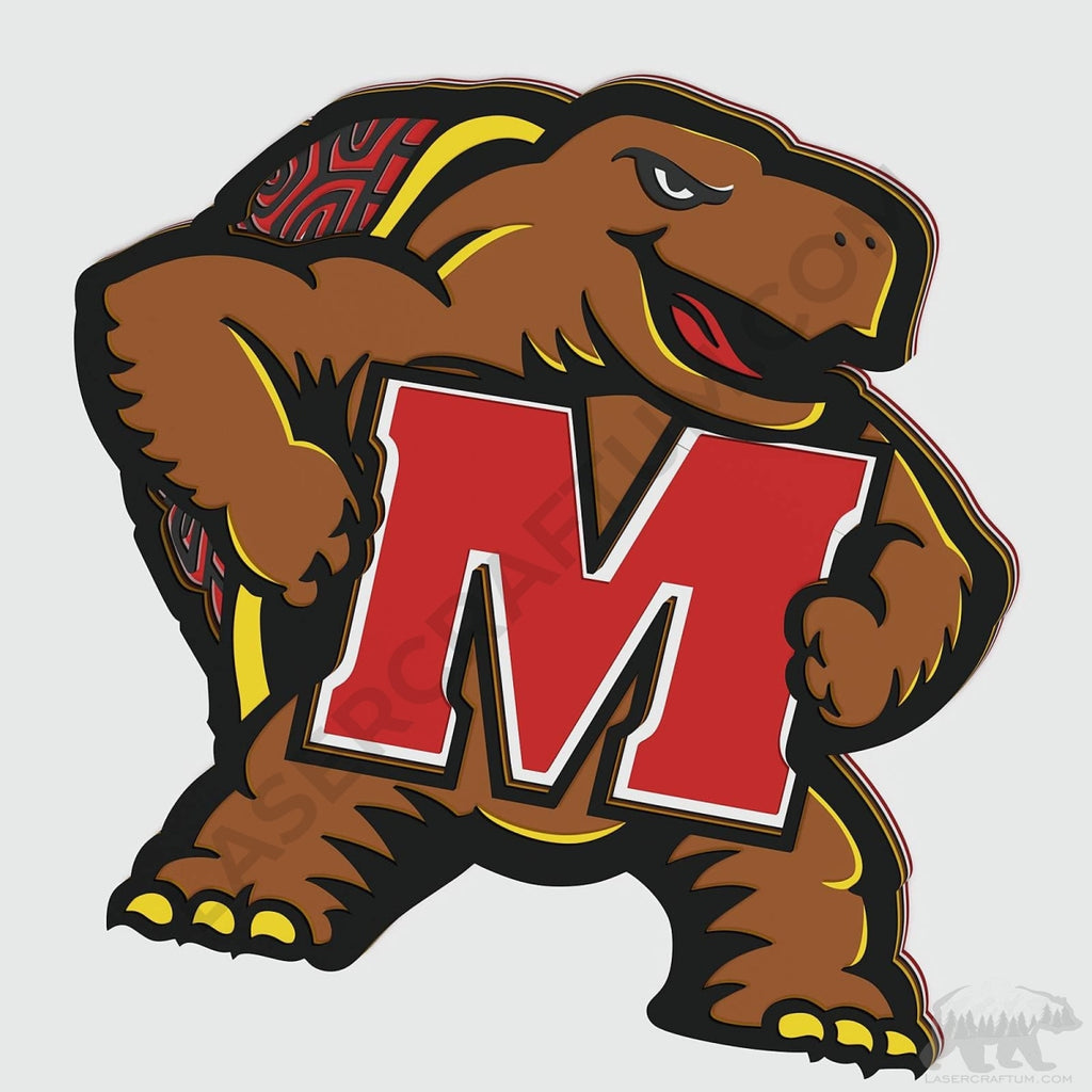 Maryland Terrapins Layered Design for cutting LaserCraftum