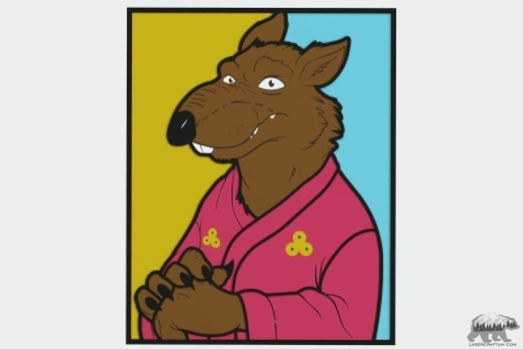 Master Splinter Layered Design for cutting - LaserCraftum