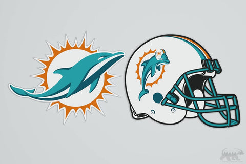 Miami Dolphins Layered Design for cutting