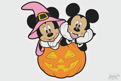 Mickey and Minnie Mouse Layered Design for cutting