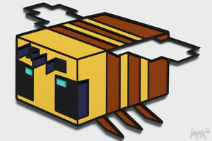 Minecraft Bee Layered Design for cutting