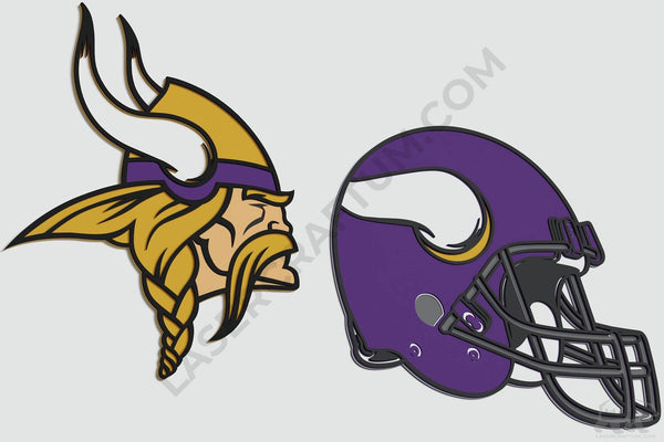 Minnesota Vikings Layered Design for cutting